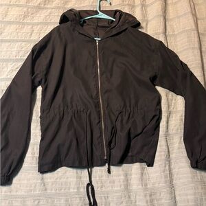 Shein Black Hooded Utility Jacket